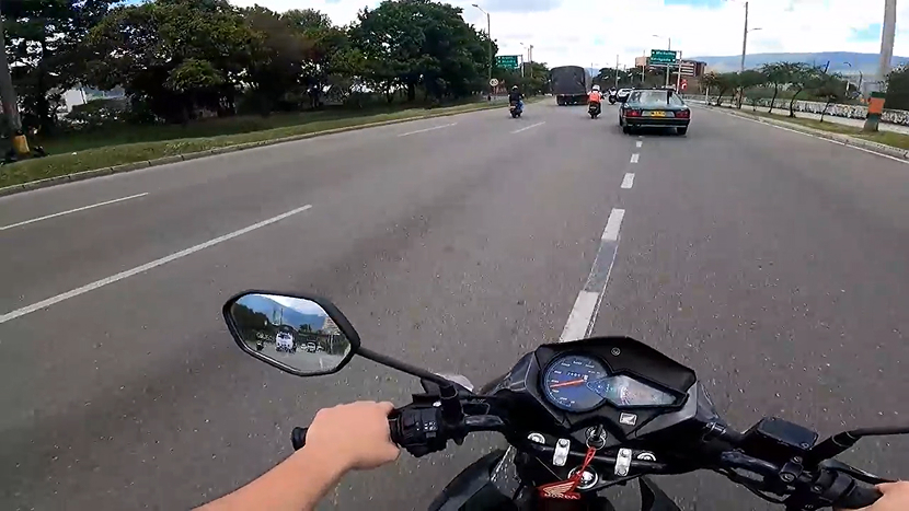 GoPro footage of real motorcycle ride - integrated into the VR experience