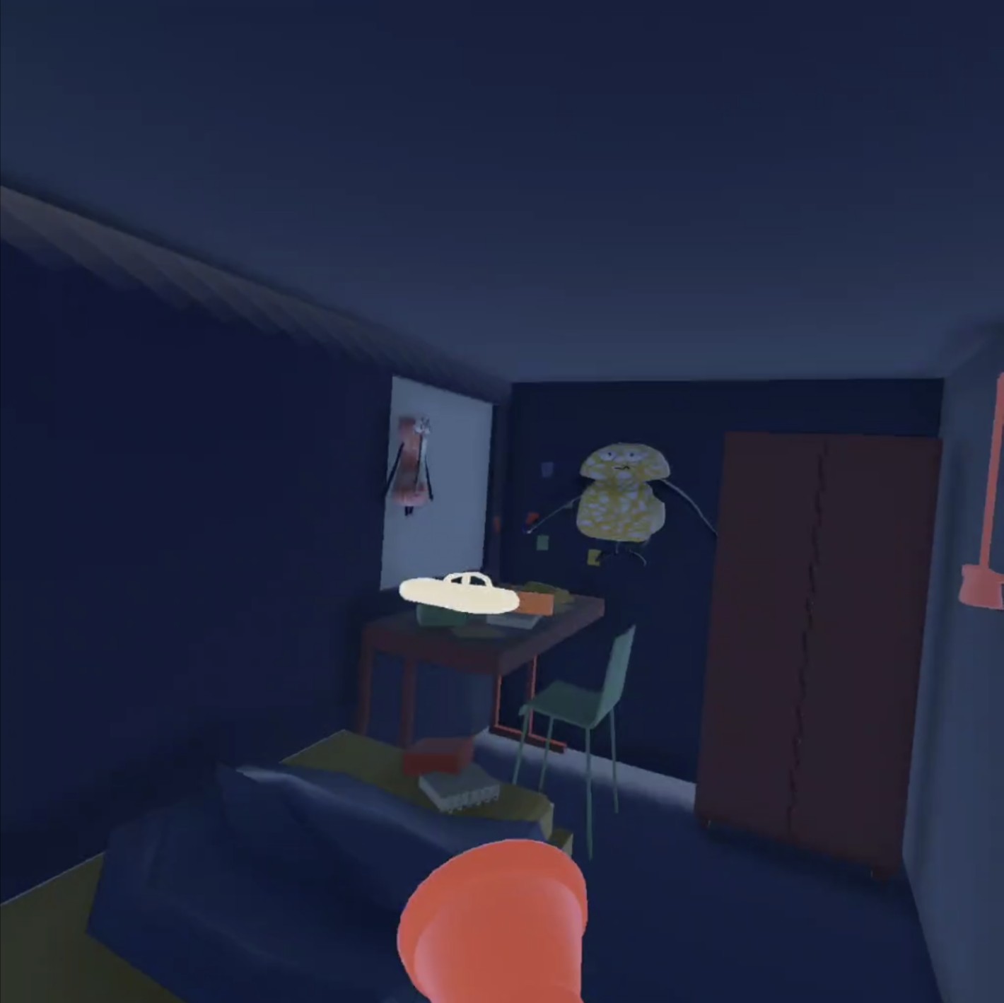 VR room environment - scattered objects as evidence of a specific mental disorder